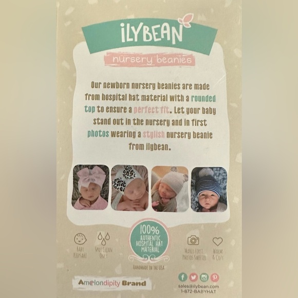 Nowborn beanie with bow - Picture 4 of 4